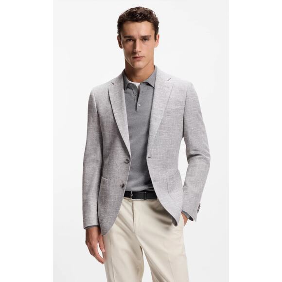 Hugo BOSS Men's Cotton Linen Regular Fit Sport Coat Blazer Size 40R Like New